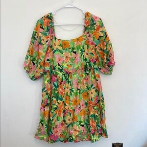 Floral Puff Sleeve Dress